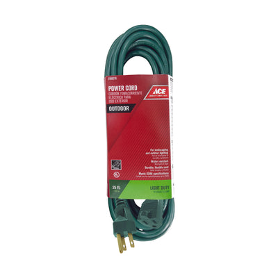 Ace Outdoor Green Extension Cord 16/3 SJTW -25 ft