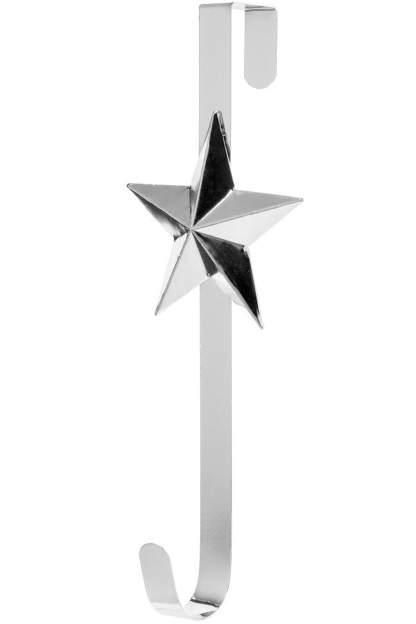 Wreath Holder Iron Star - Silver