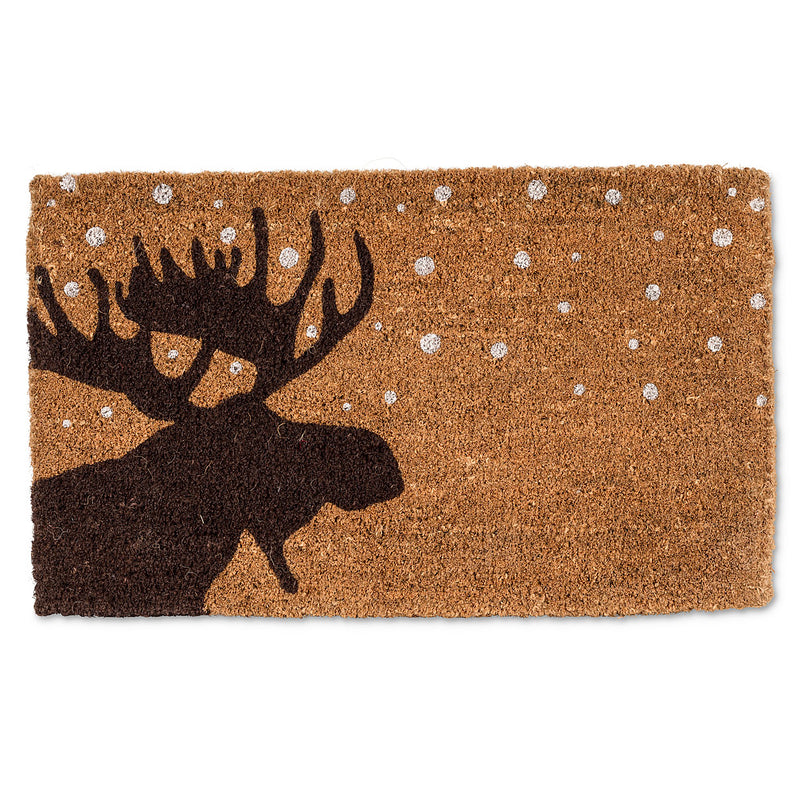 Moose in Snow Coir Doormat - 18" x 30"
