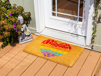 Rainbow Heart Doormat