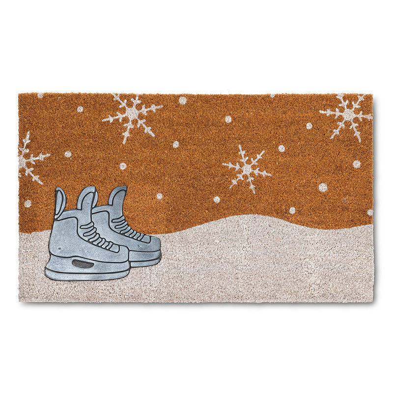Snowflakes with Skate Doormat
