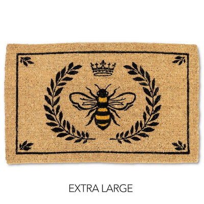 Extra Large Bee in Crest Doormat 30x48
