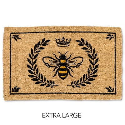 Extra Large Bee in Crest Doormat 30x48