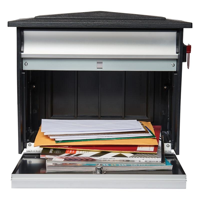 Mailsafe Steel Wall-Mounted Black Lockable Mailbox