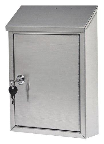 Ashlet Stainless Steel Wall-Mounted Silver Lockable Mailbox