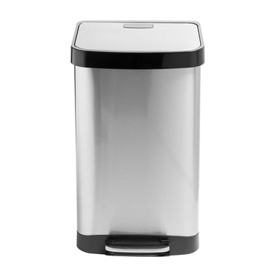 Honey-Can-Do SS Square Trash Can - 13 Gal