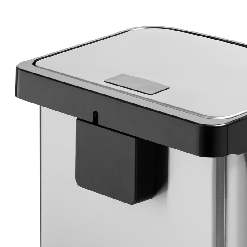 Honey-Can-Do SS Square Trash Can - 13 Gal