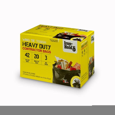 Iron-Hold 42 gal. Contractor Bags Twist Ties 20 pk