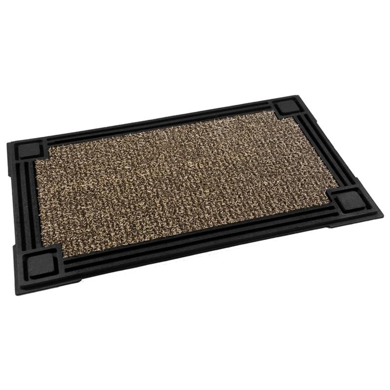 GrassWorx Brown/Black Polyethylene Nonslip Doormat