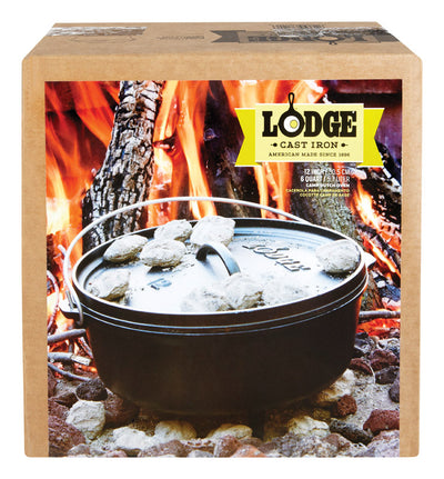 Lodge Logic Cast Iron Dutch Oven 12 in. 6 qt. Black
