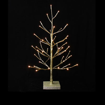 Glitter LED Standing Tree Champagne