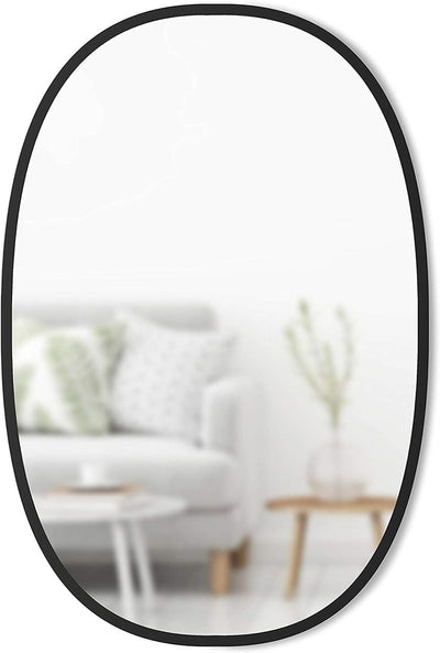 Umbra Hub Oval Wall Mirror - Black