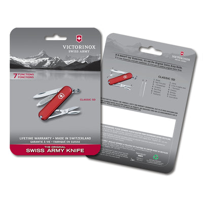 Classic Swiss Pocket Knife  Red - 7 Function