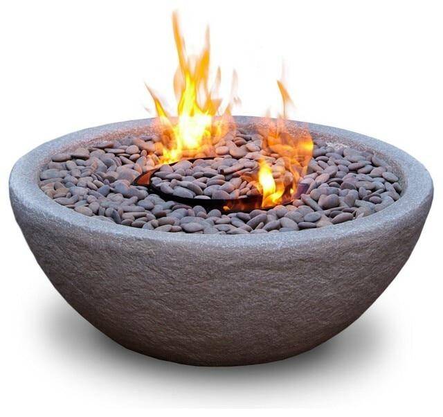 Kingsman "Bola" Outdoor Textured Fire Bowl with Burner