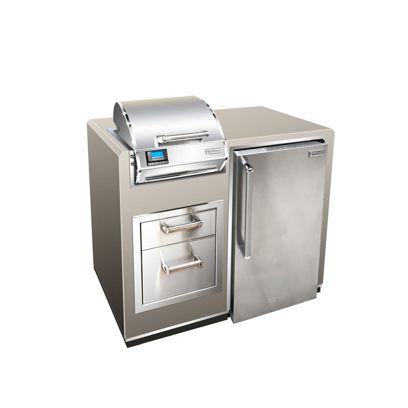 FireMagic Electric Grill Island with Refrigerator