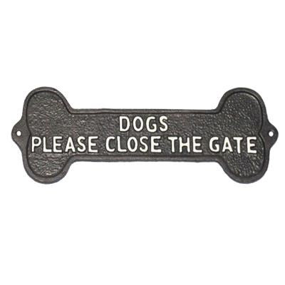 "Dogs Please Close the Gate" Sign