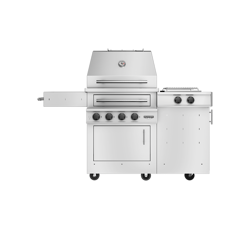 Kalamazoo K500HS Freestanding Hybrid Grill with Side Burner