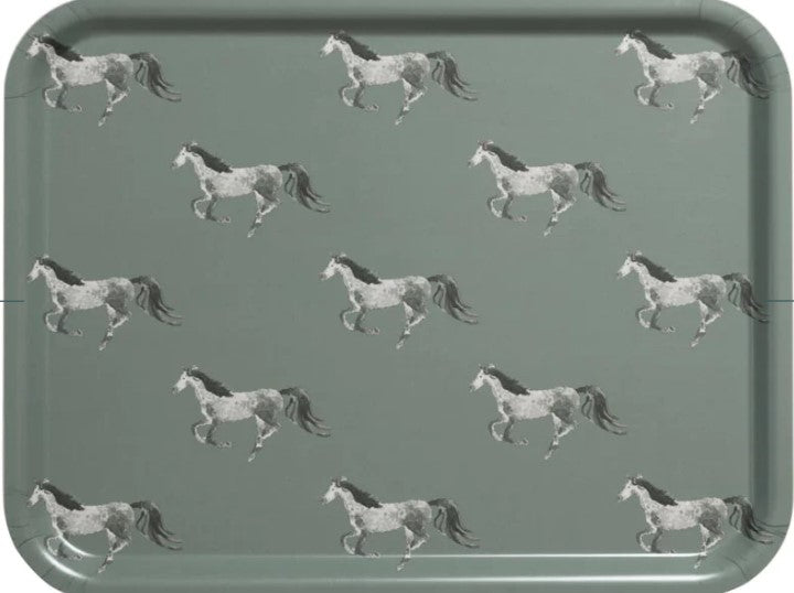 Sophie Allport Printed Tray Grey Horse