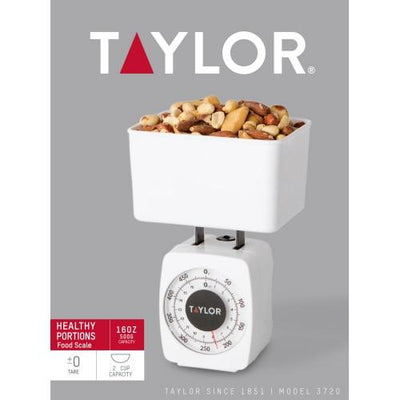 Taylor White Analog Kitchen Scale 22 lb
