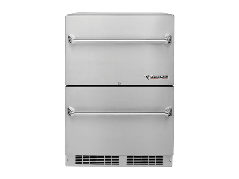 Twin Eagles 24" Two Drawer Outdoor Refrigerator