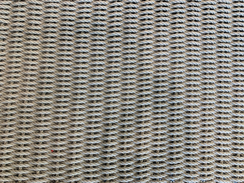 Single Weave Polyethylene Rope Mat Industrial Grey