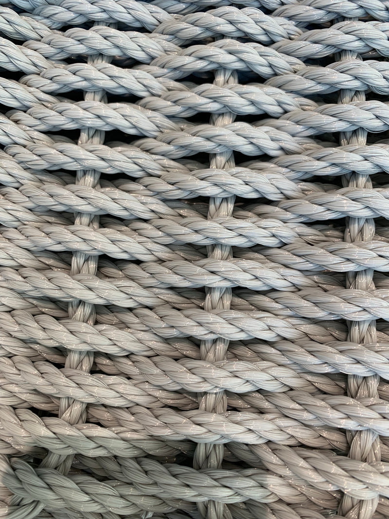Single Weave Polyethylene Rope Mat Industrial Grey