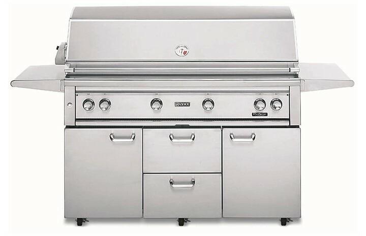 Lynx 54" Professional Freestanding Grill with 1 Trident and Rotisserie